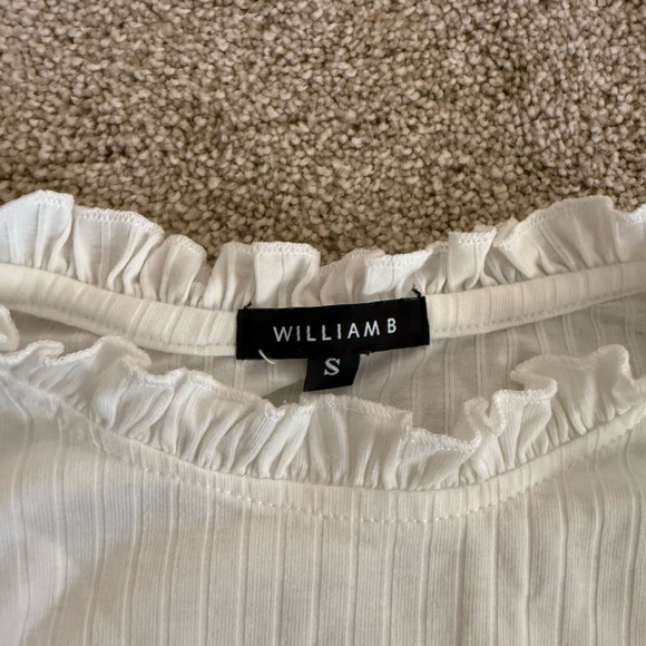 Wilfred White Ruffle Sleeve Ribbed Tank Top - Picture 2 of 2